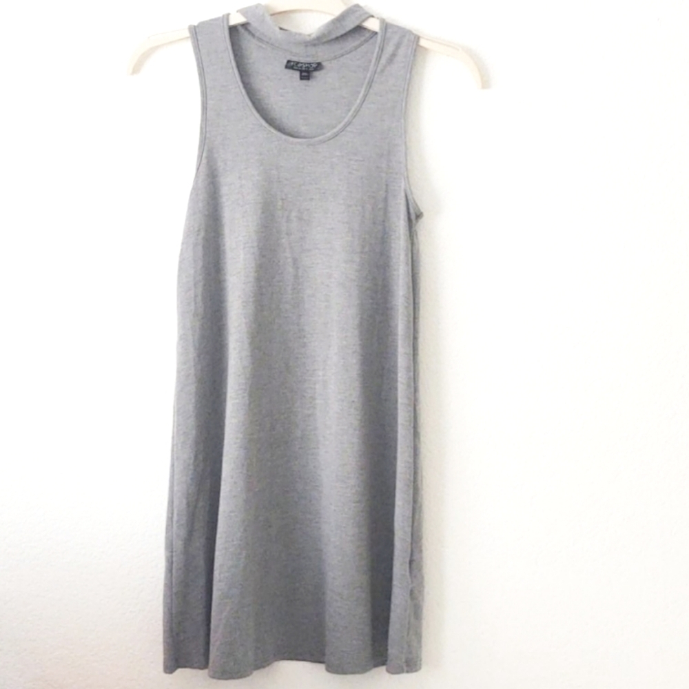 Topshop Choker Dress Gray 4